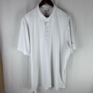 Johnnie O Performance Polo Shirt White Mens 2XL UPF 50 Embroidered